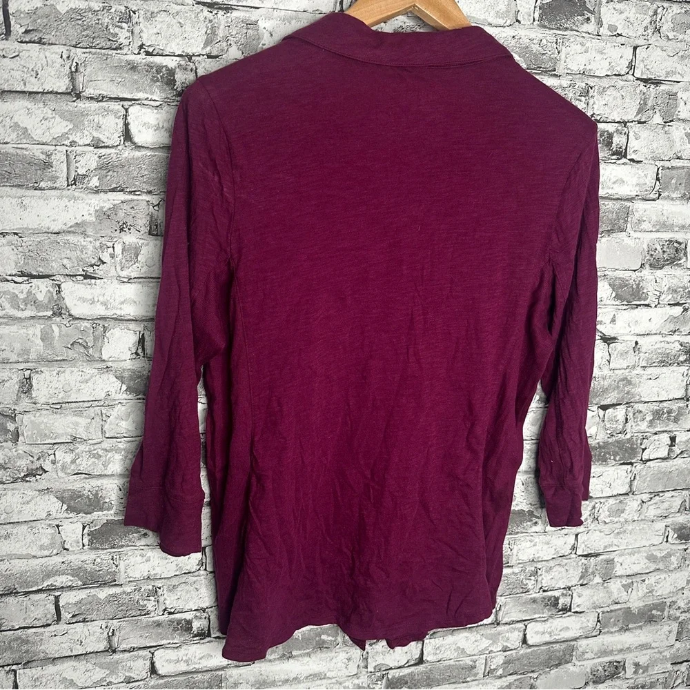EUC Merona Women's Maroon Button-Down Shirt Size XXL - Picture 8 of 13